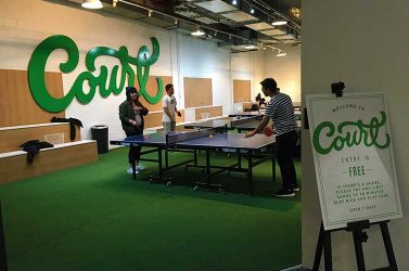 Court, a free ping pong venue in Sydney.