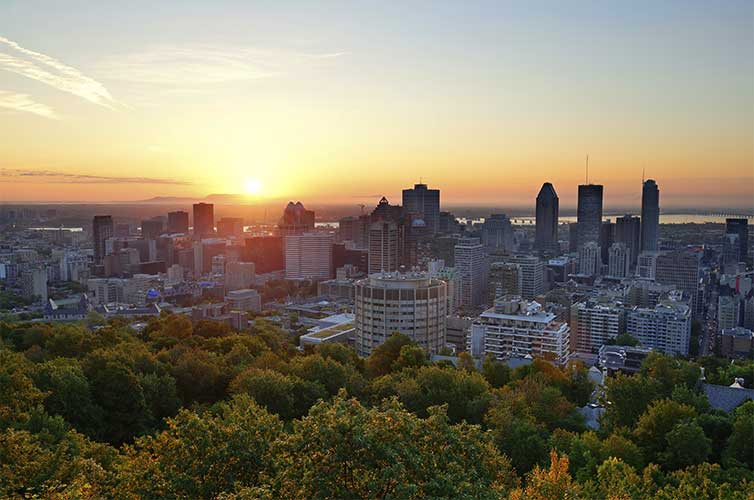 montreal canada sunset