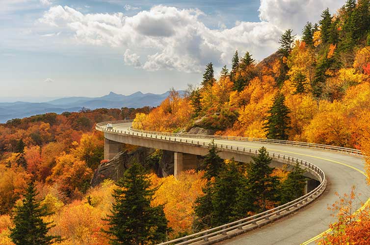 best scenic fall road trips