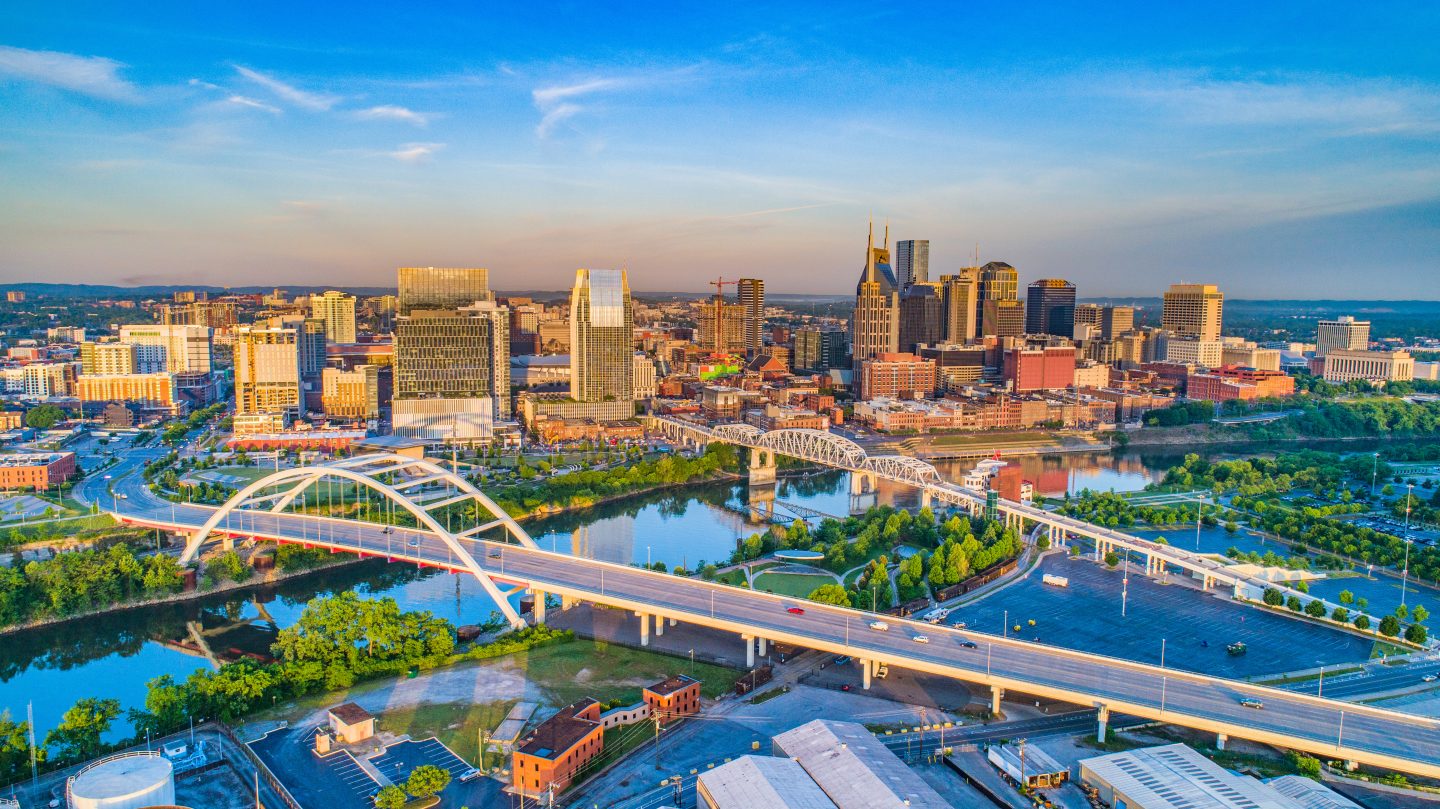 A sunny day in Nashville Tennessee - one of 2023's cheapest summer destinations.