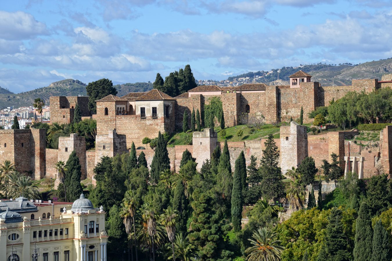 Alcazaba de Málaga and Castle Gibralfaro both in Malaga, Spain.