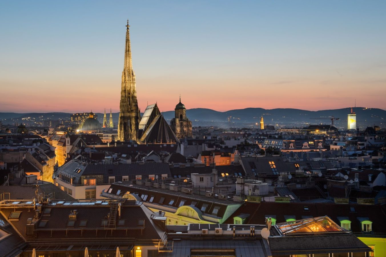 Skyline of Vienna, Austria - the destination to travel to for Psychology majors.