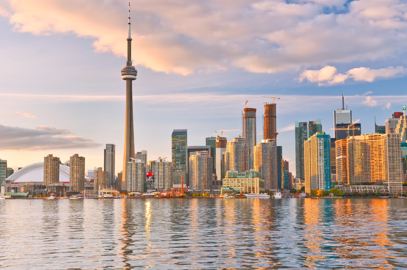 Toronto skyline from the waters of Lake Ontario.