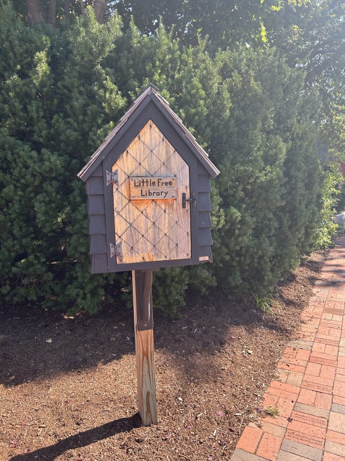 Little Free Library outside of the House of the Seven Gables.