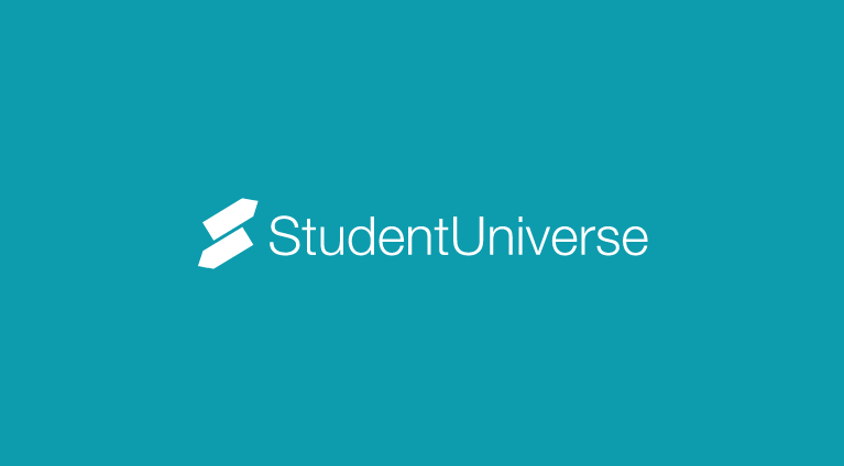 StudentUniverse's logo on a blue background.